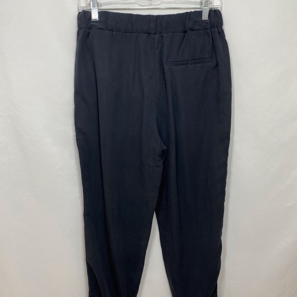 Zara Z 1975 Denim Pull On Black Silver Jogger Pants Women Small - Picture 3 of 10